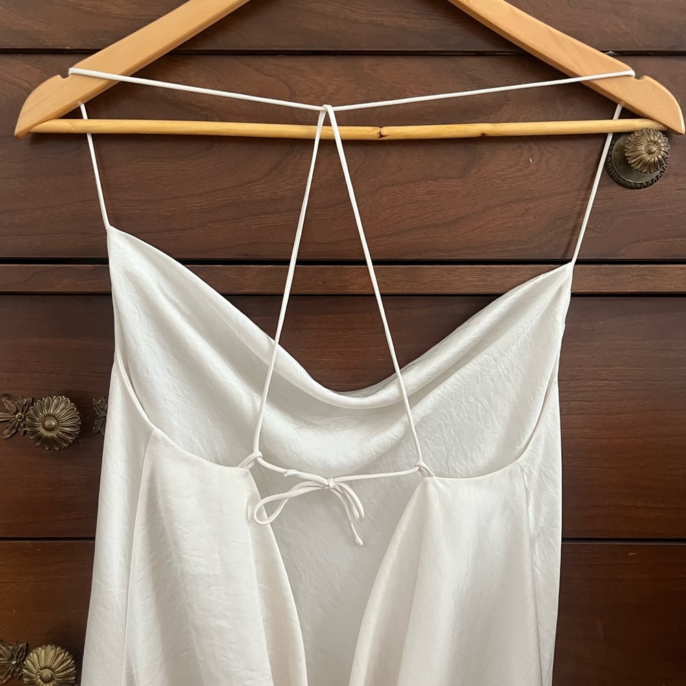 Aritzia Wilfred Harmonist Satin Cowl Neck Slip Dress - Picture 6 of 13